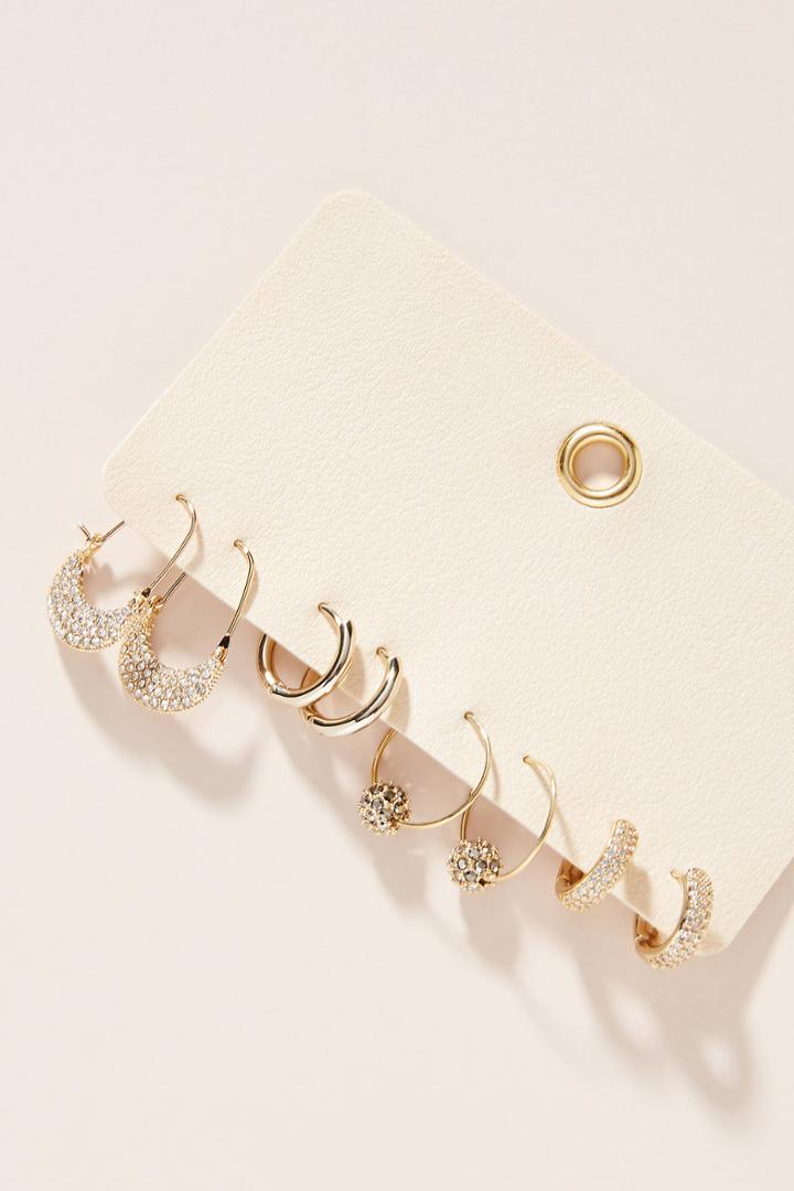 Anthropologie Helena Hoop Earring Set