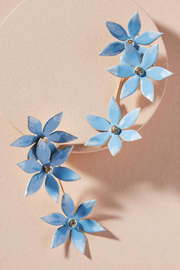 Anthropologie Plumeria Drop Earrings