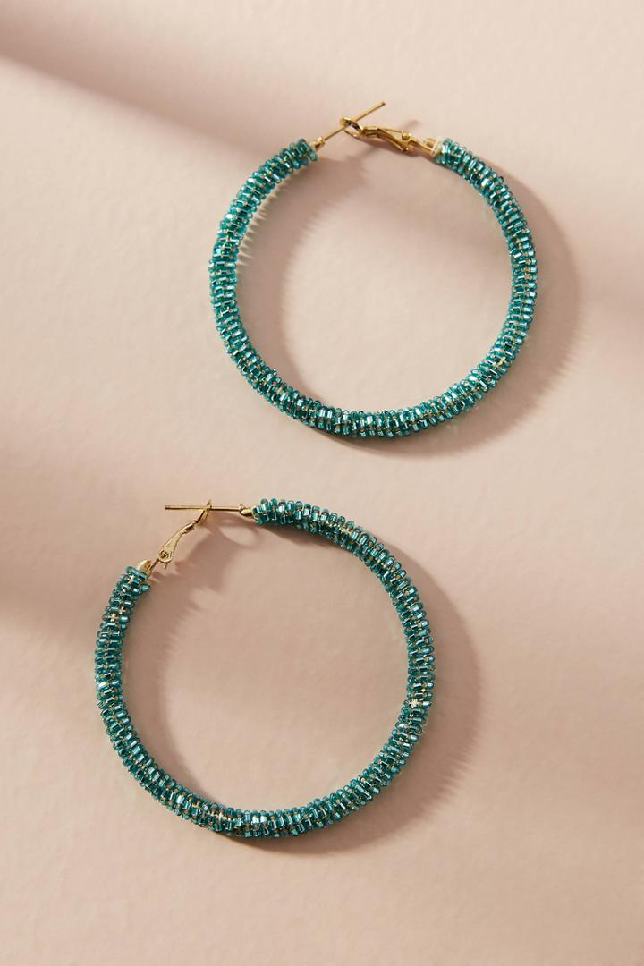 Olivia Dar Dazzling Beaded Hoop Earrings