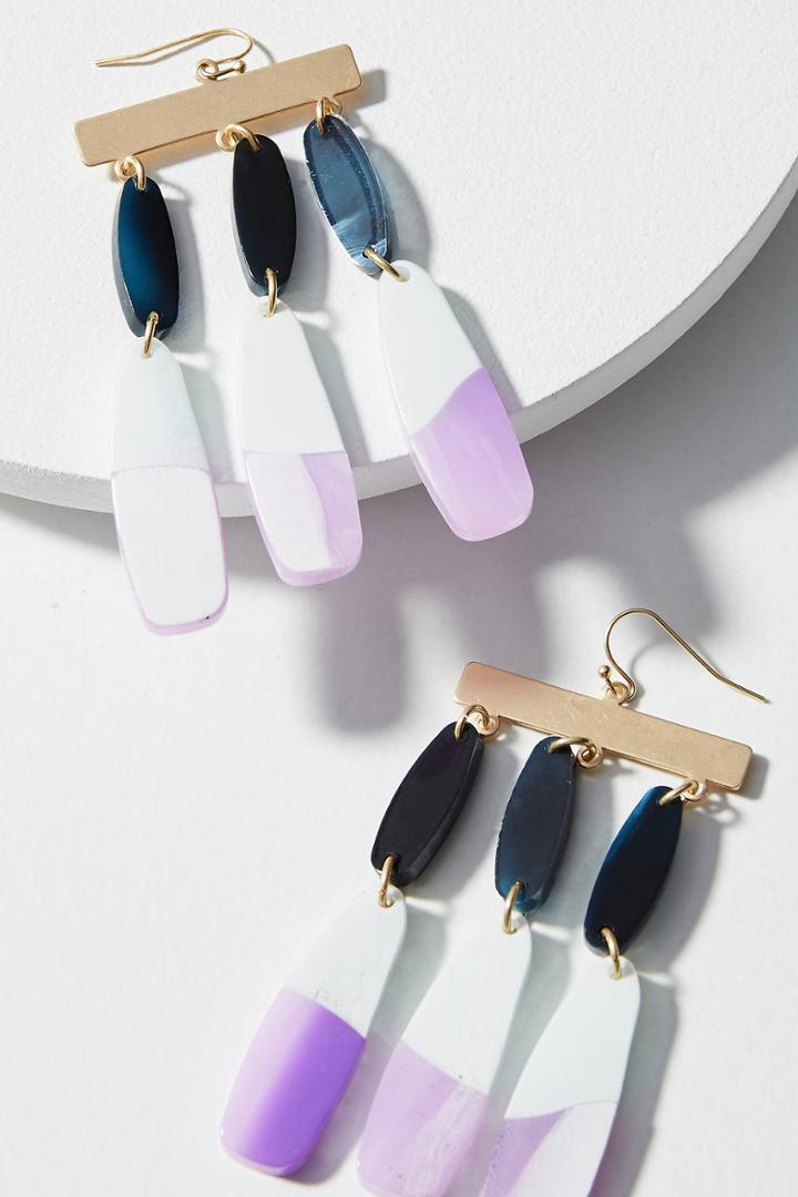 Anthropologie Galaxy Flutter Drop Earrings