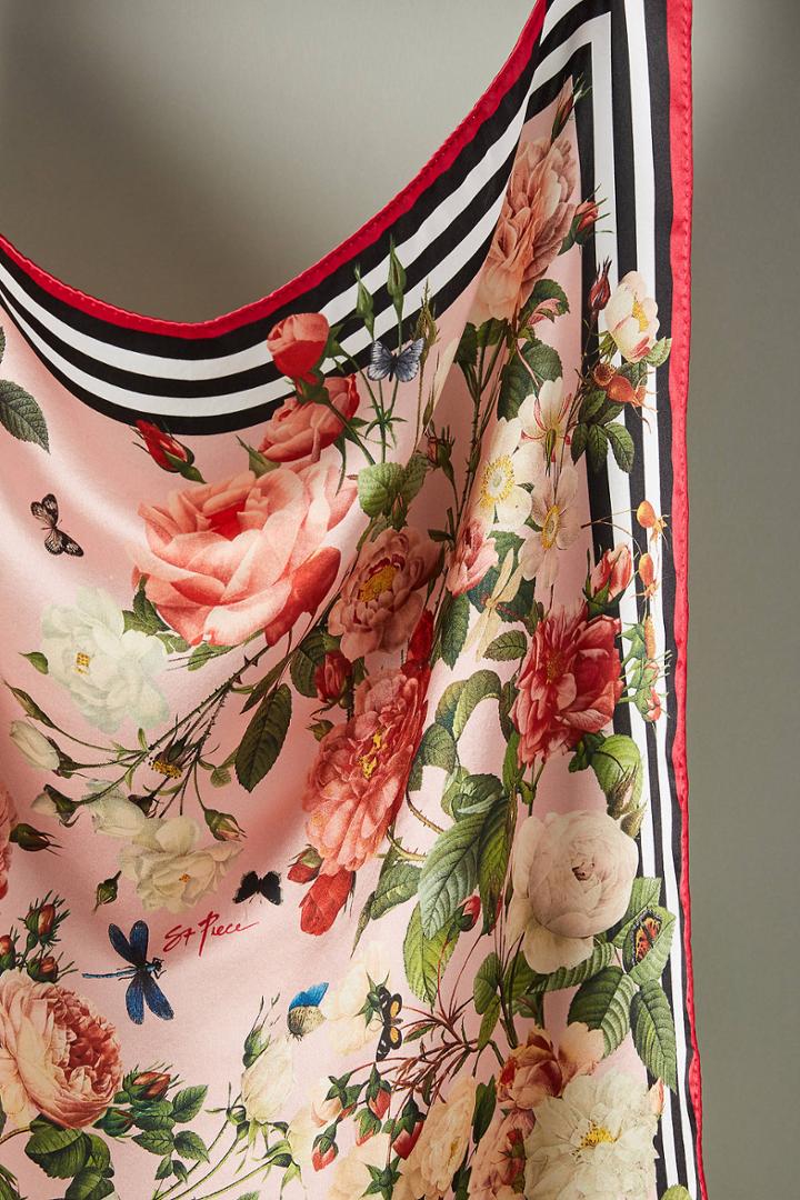 St. Piece Judy Floral Silk Scarf