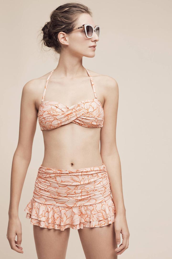 Anthropologie Skirted Ruffle Bikini Bikini Bottom