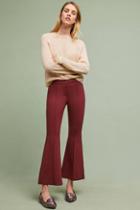 Anthropologie Rouge Cropped Flare Trousers