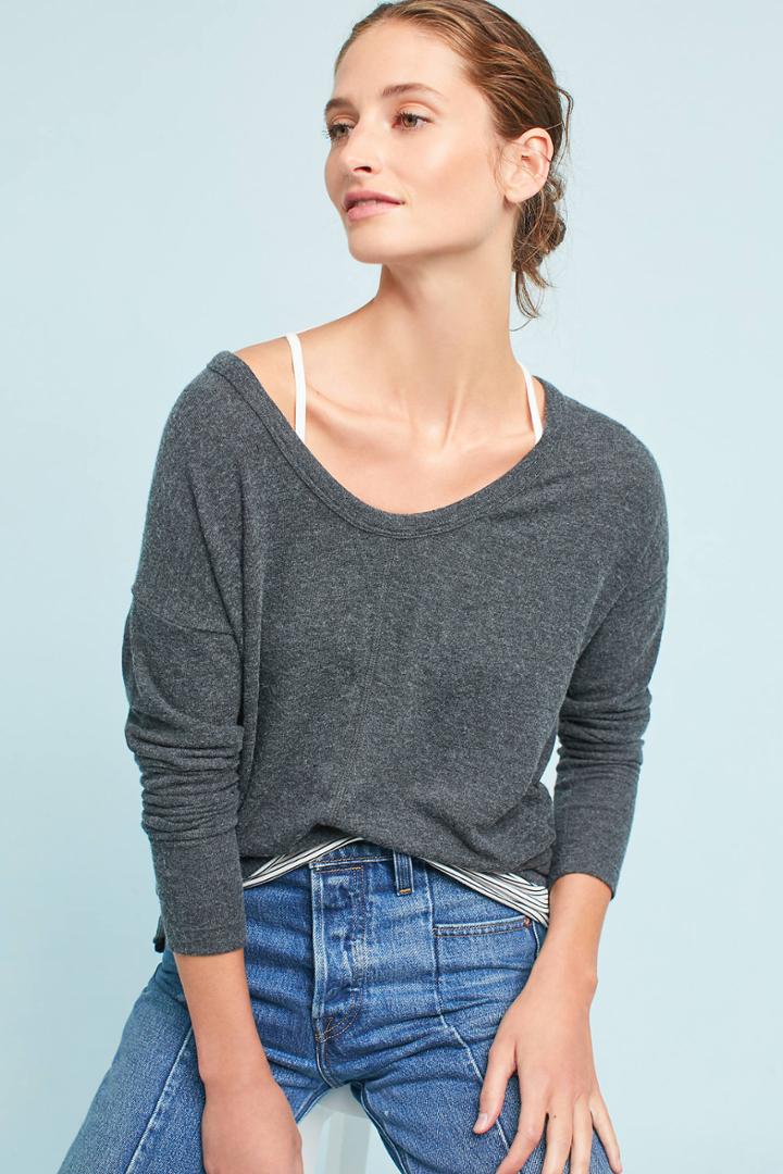 Michael Stars Ribbed-hem Tee