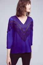 Plenty By Tracy Reese Stroke Of Midnight Embroidered Blouse