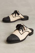 Anthropologie Fl Slide Oxford Raffia