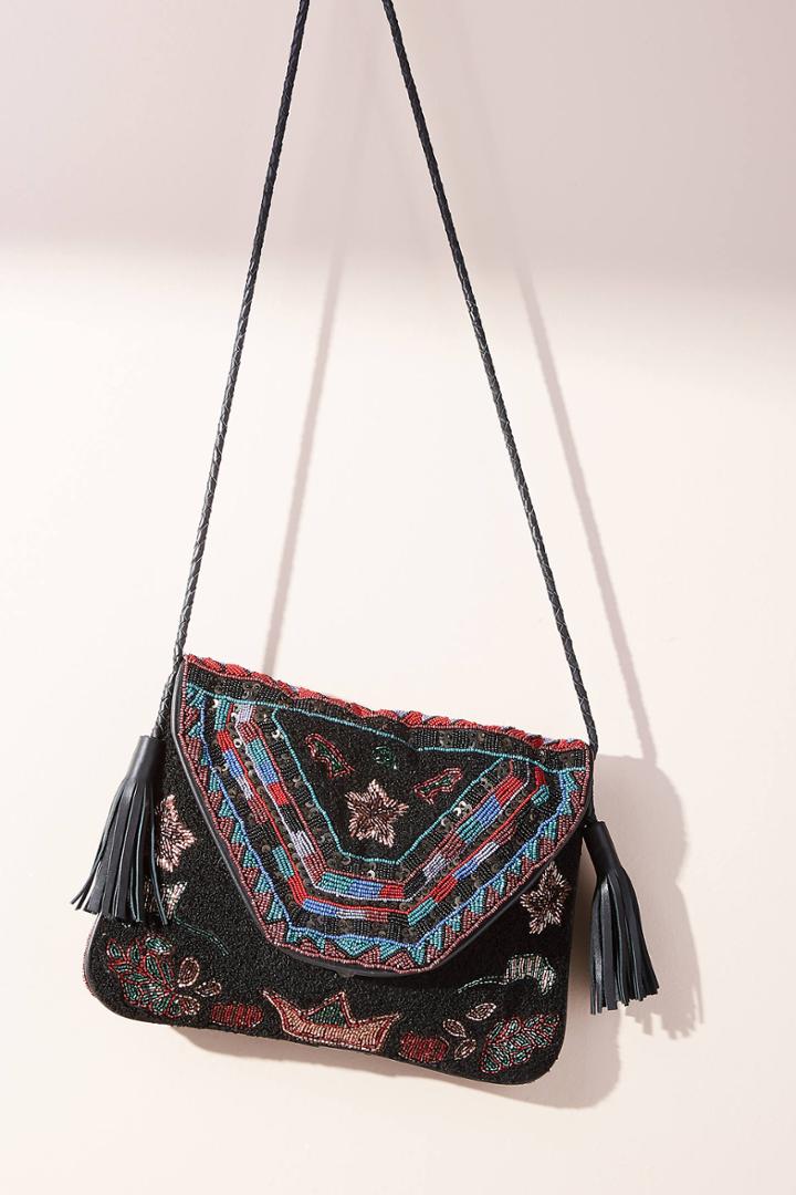 Anthropologie Larache Embellished Crossbody Bag