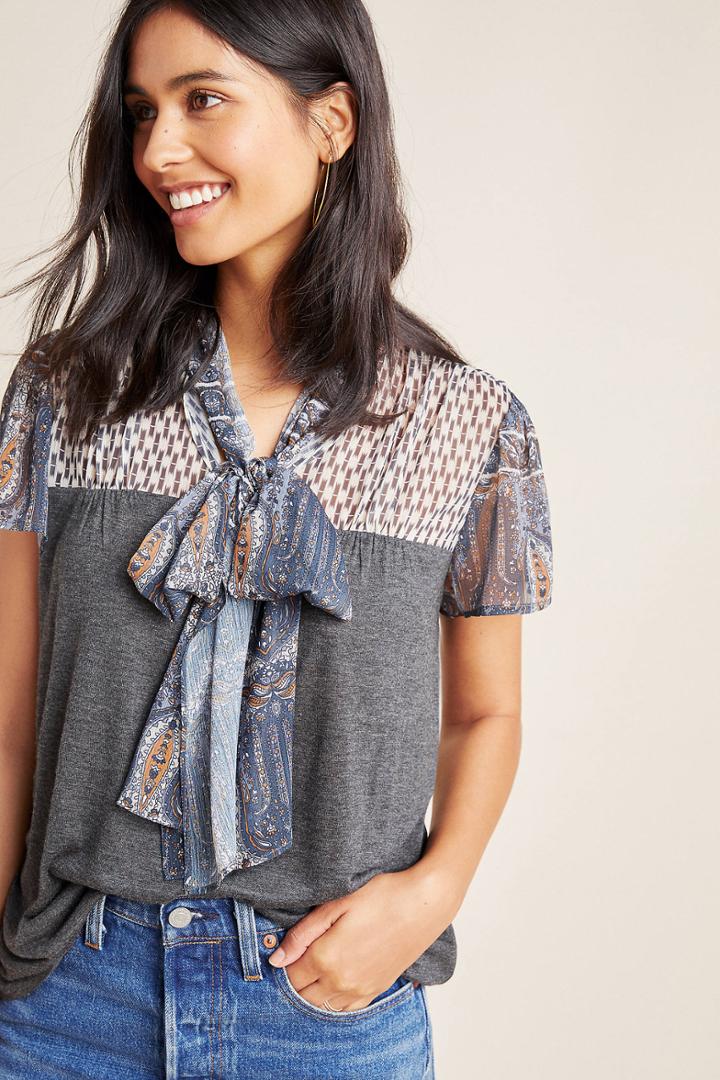 Tiny Joy Tie-neck Top