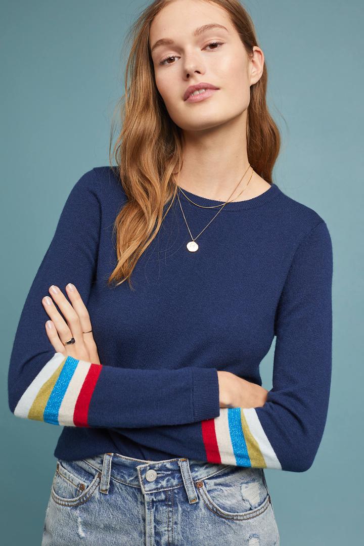 Seen Worn Kept Rainbow Striped Sweater