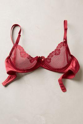 Timpa Duet Lace Underwire Demi Bra Red