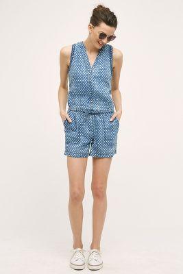Hei Hei Dottie Chambray Romper