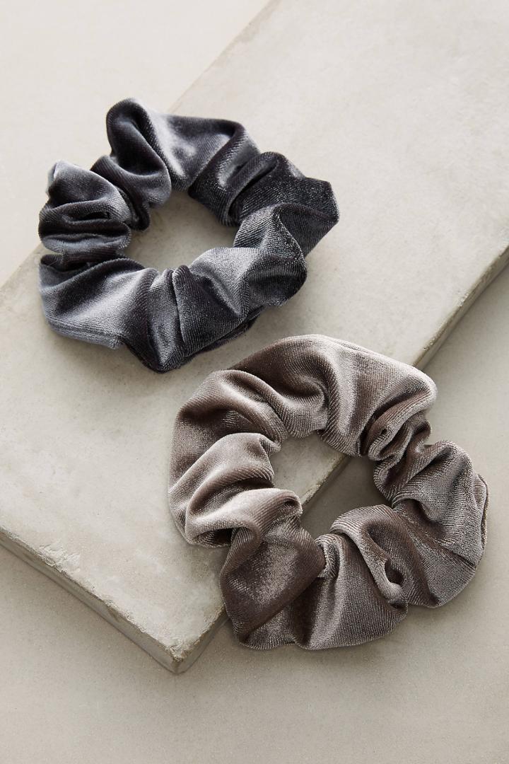 Anthropologie Velvet Hair Tie Set