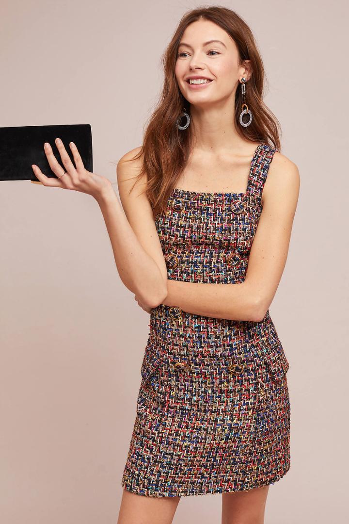 J.o.a. Tweed Buttondown Dress