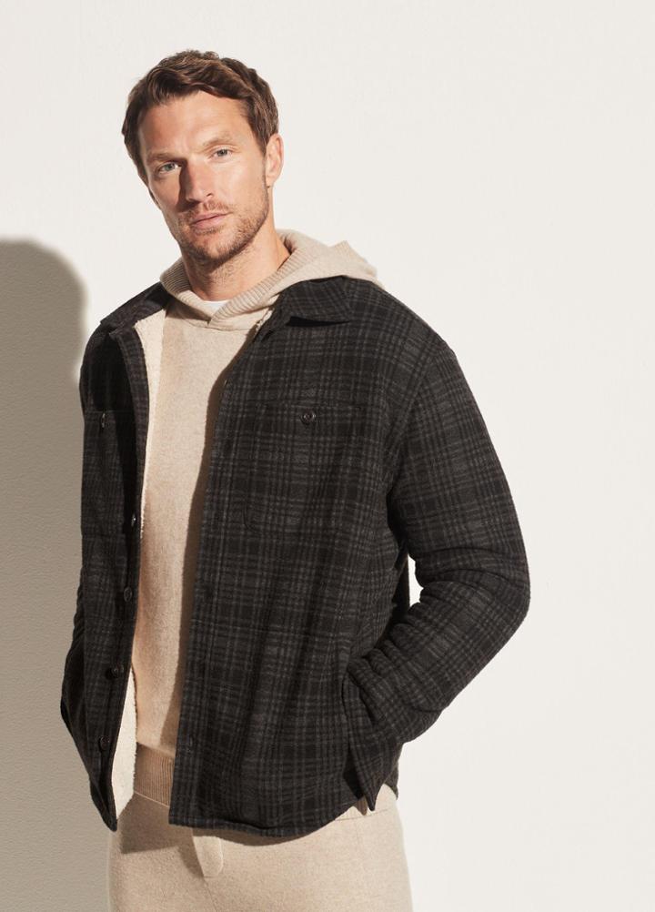 Vince Plaid Sherpa Shirt Jacket