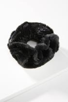 Anthropologie Silk & Faux Fur Pony Holder Set