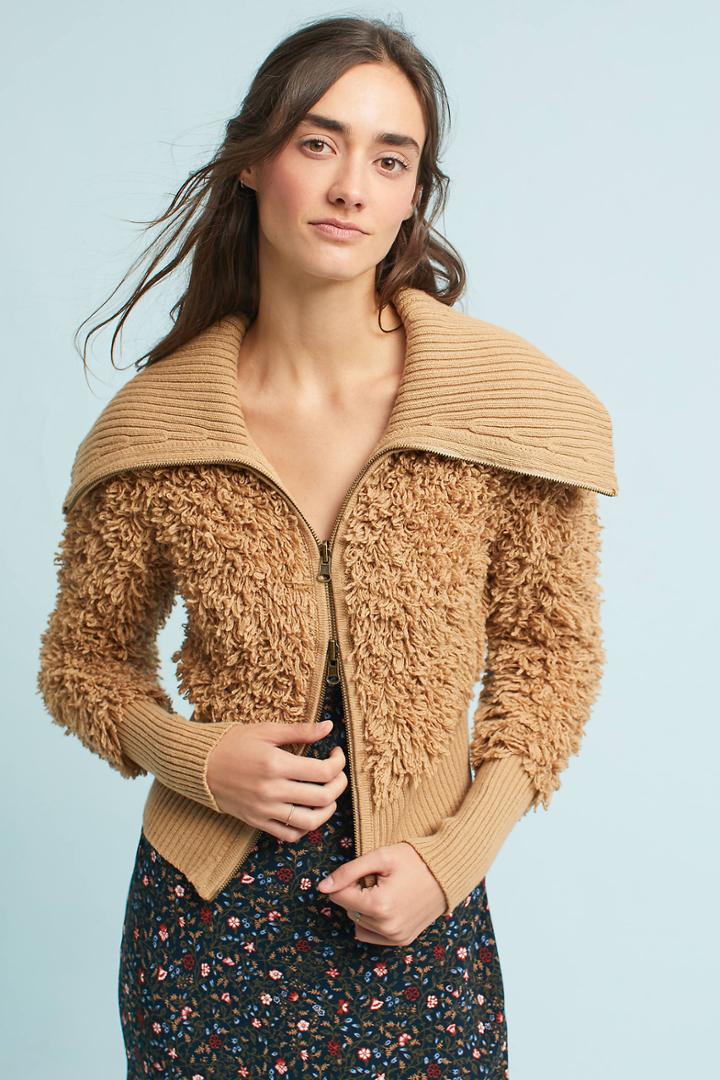 Moth Yvetta Textured Knit Bomber