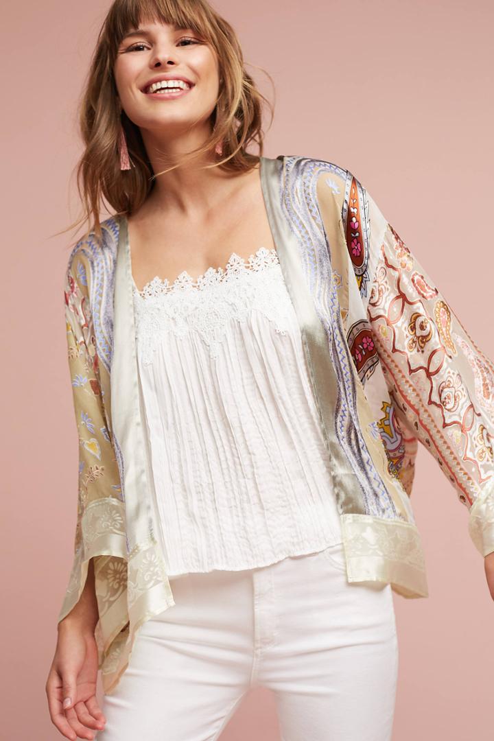 Anthropologie Paisley Patchwork Kimono