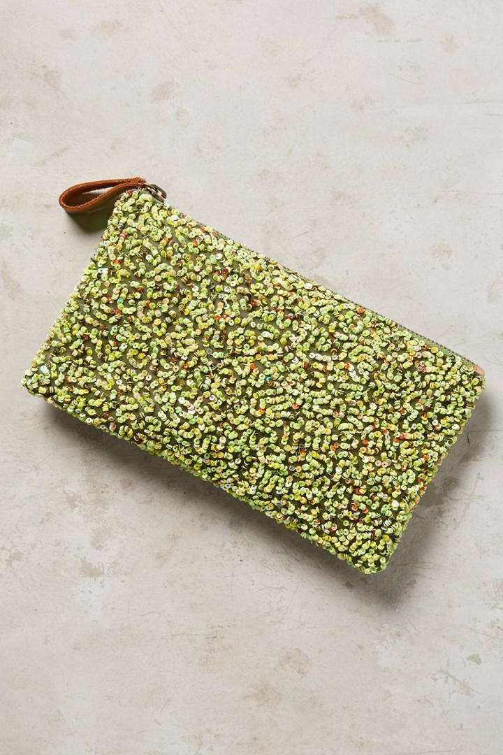 Anthropologie Posy Sequined Clutch
