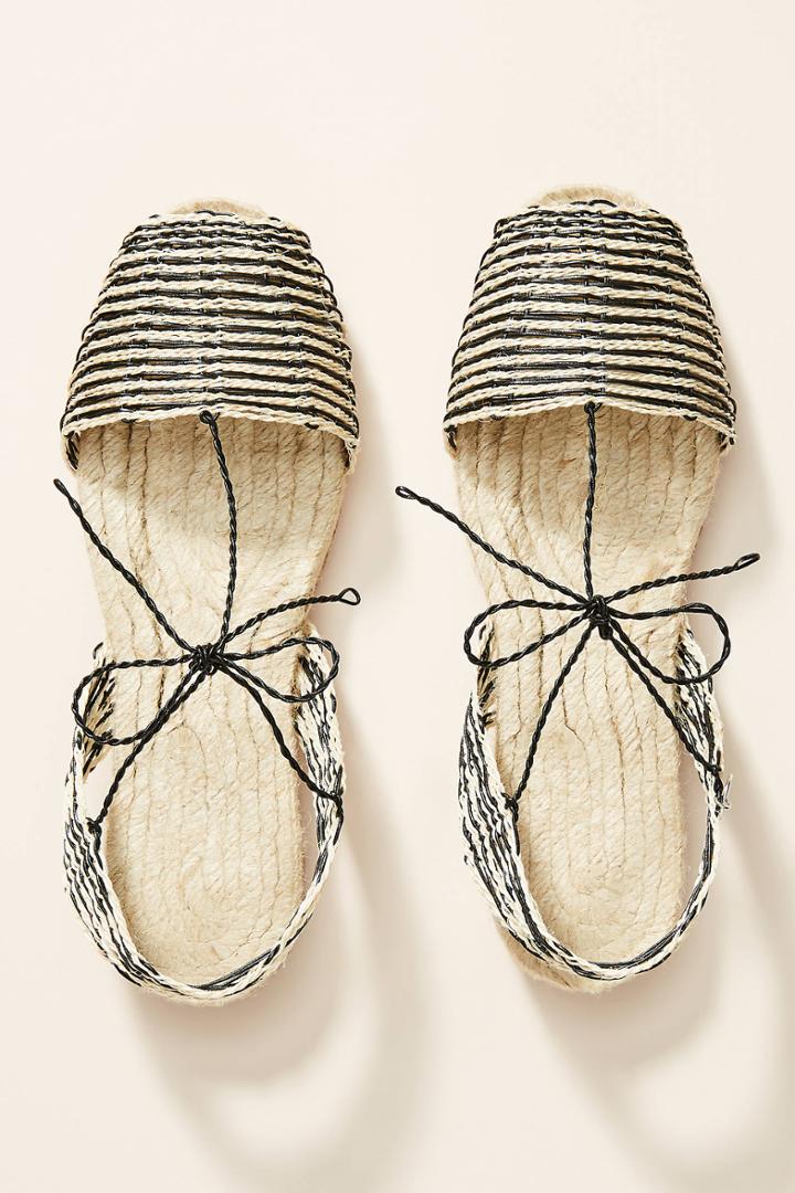 Ball Pages Striped Espadrille Sandals
