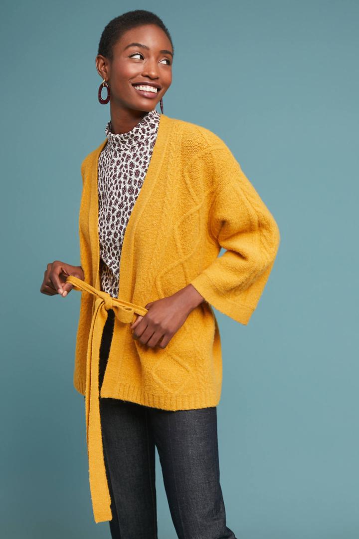 Folk By Hansel From Basel Cable-knit Wrap Cardigan