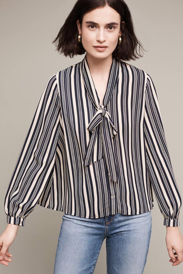 Anthropologie Striped Marzena Blouse