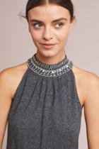 Vanessa Virginia Embellished High-neck Top