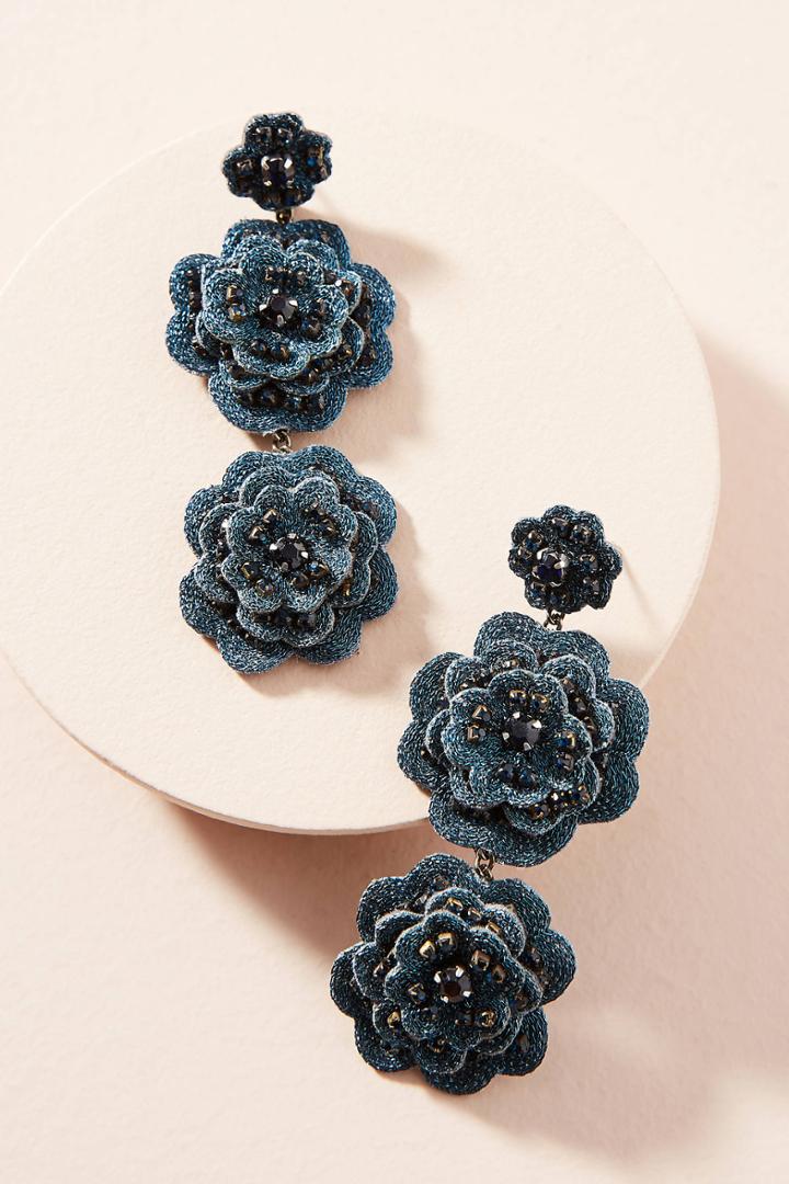 Deepa Rosebud Trio Earrings