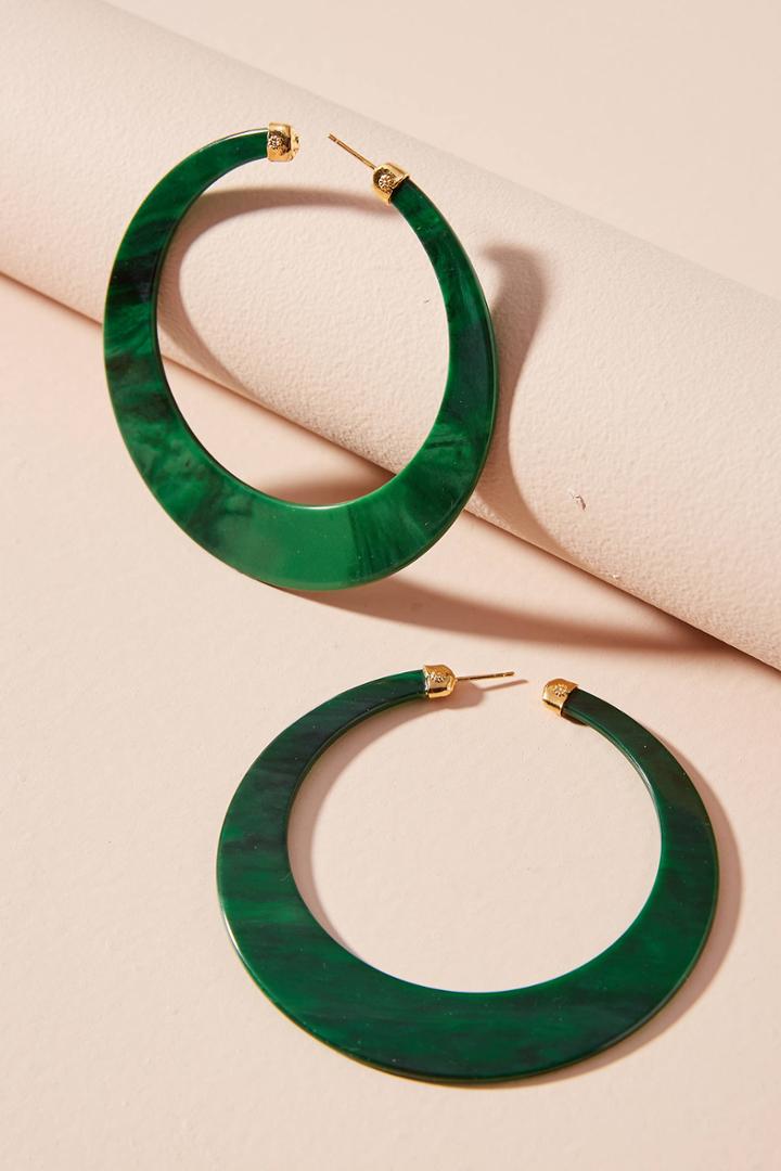 Gas Bijoux Green Paradise Hoop Earrings