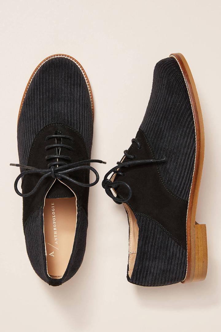 Anthropologie Corduroy Oxford Loafers