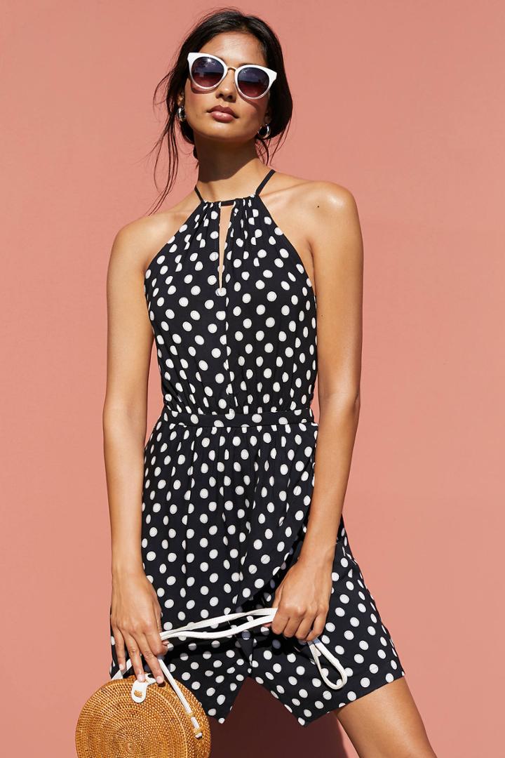 Maeve Polka Dot Halter Dress