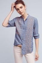 Tiny Embroidered Chambray Buttondown