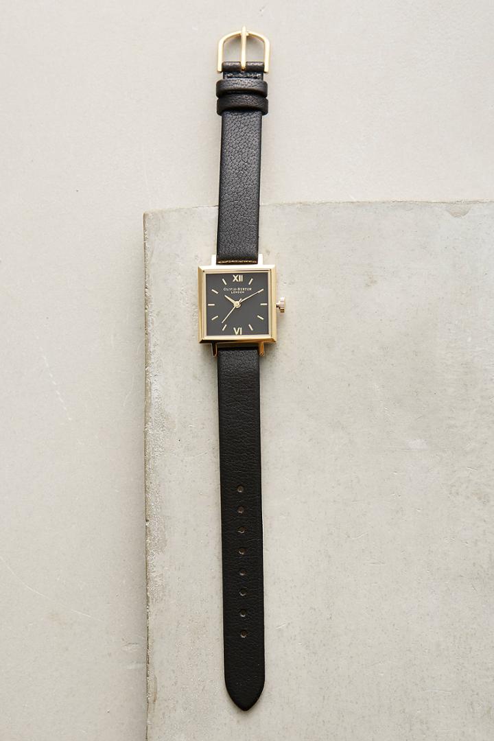 Olivia Burton Squared Leather Watch