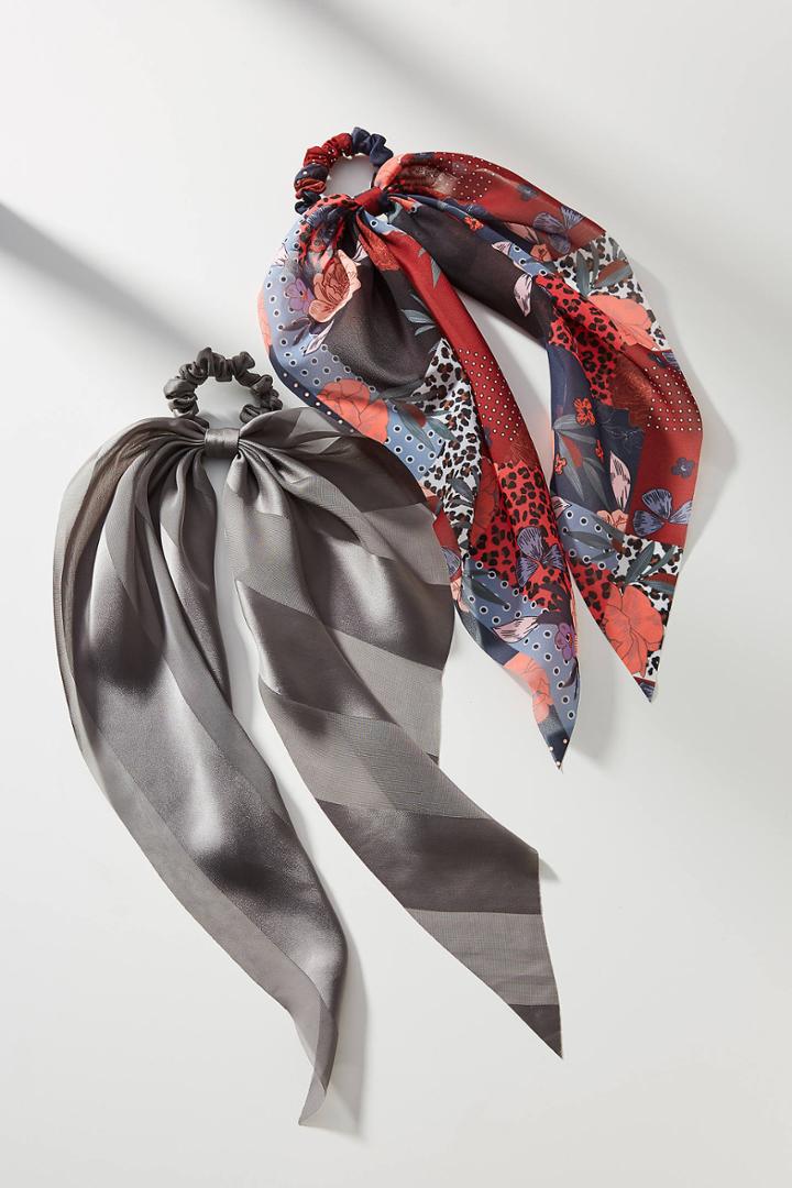 Anthropologie Kyleen Scarf Ponytail Holder Set