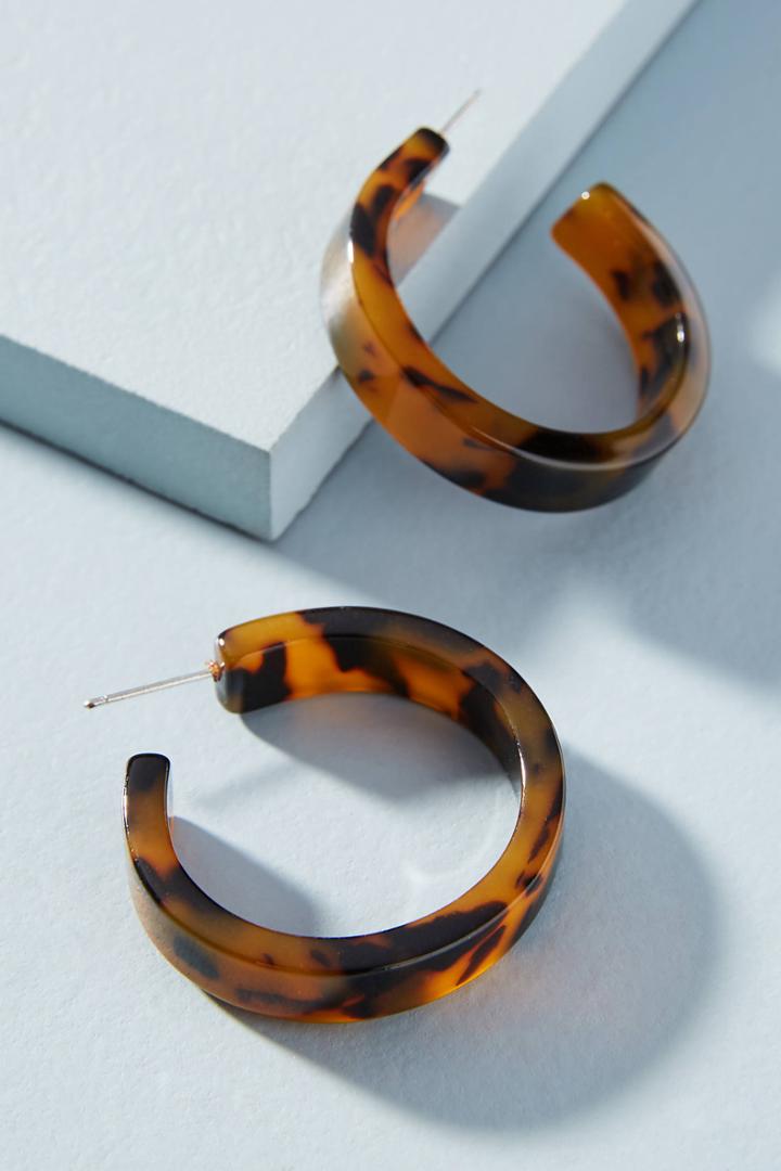 Amber Sceats Tyga Tortoise Hoop Earrings