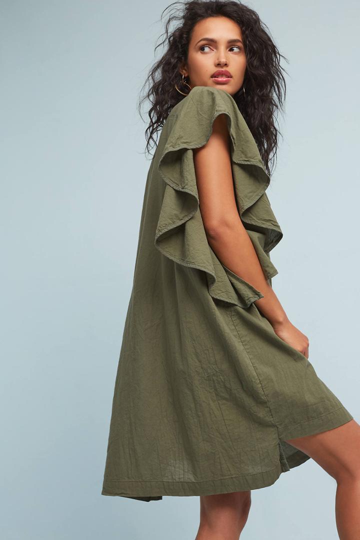 Uzi Nyc Fayette Ruffled Tunic Dress