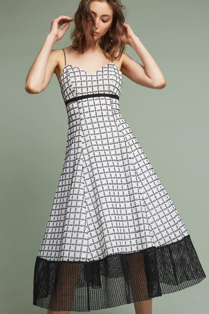 Tracy Reese Liane Flounced Midi Dress