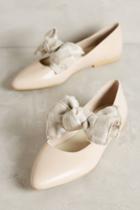 Anthropologie Kmb Frayed Bow Flats