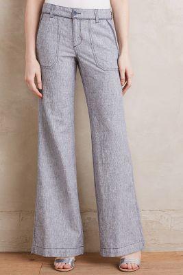 Pilcro Linen Wide-legs Navy