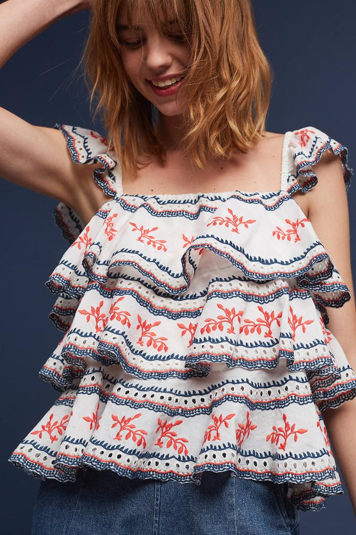 Tryb 212 Suji Embroidered Top