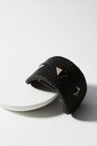 Alexandre De Paris Studded Leather Barrette