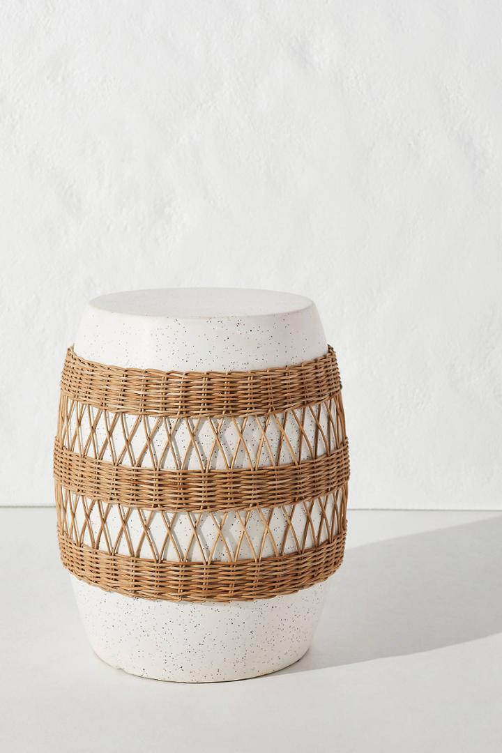Anthropologie Maggie Rattan-wrapped Stool