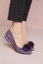 Anthropologie Lilac Suede Ballet Flats