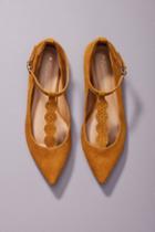 Anthropologie T-strap City Flats