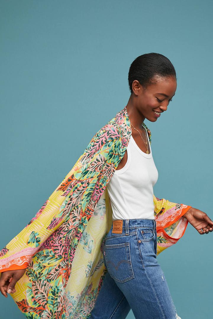 Sigal Falling Leaves Cocoon Kimono