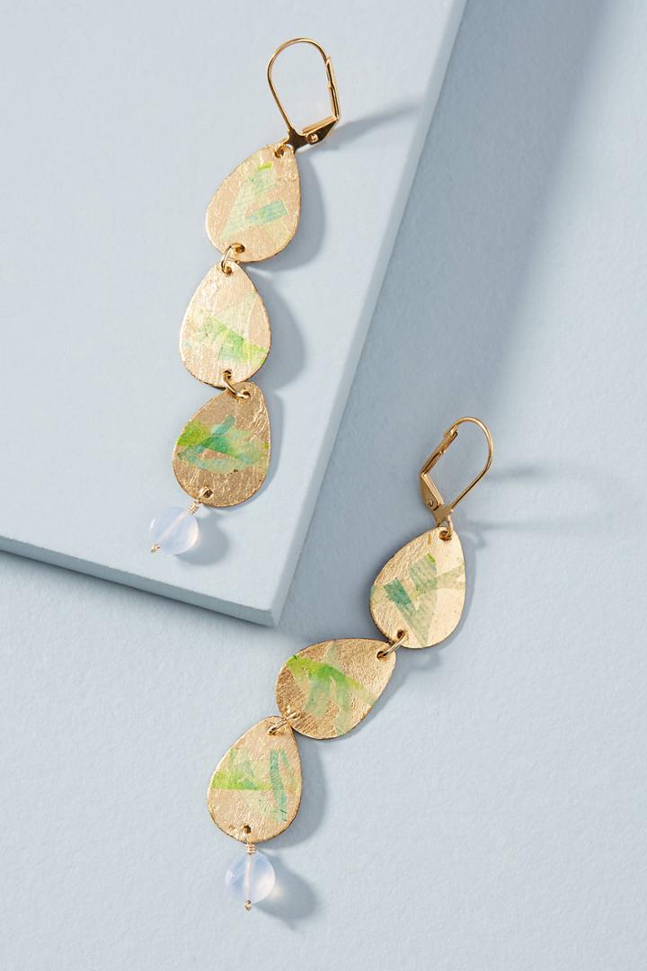 Double Happiness Design Luanne Triple Drop Earrings