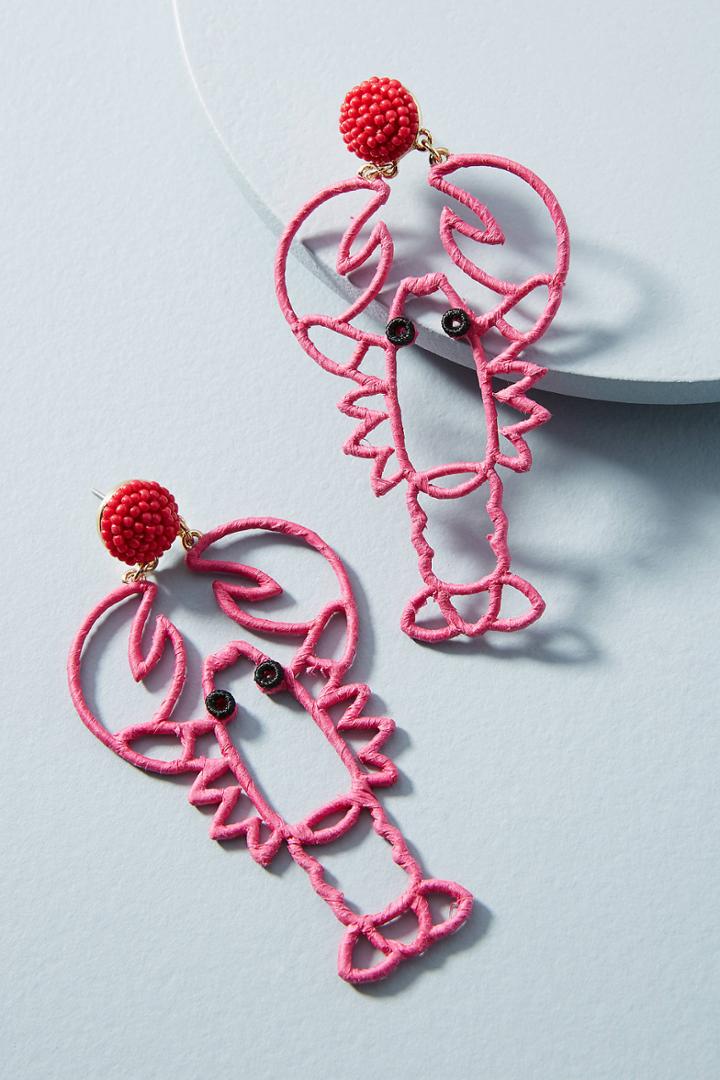Anthropologie Lobster Cove Drop Earrings