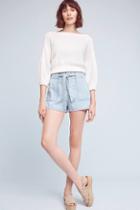 Elevenses Chambray Paperbag-waisted Shorts