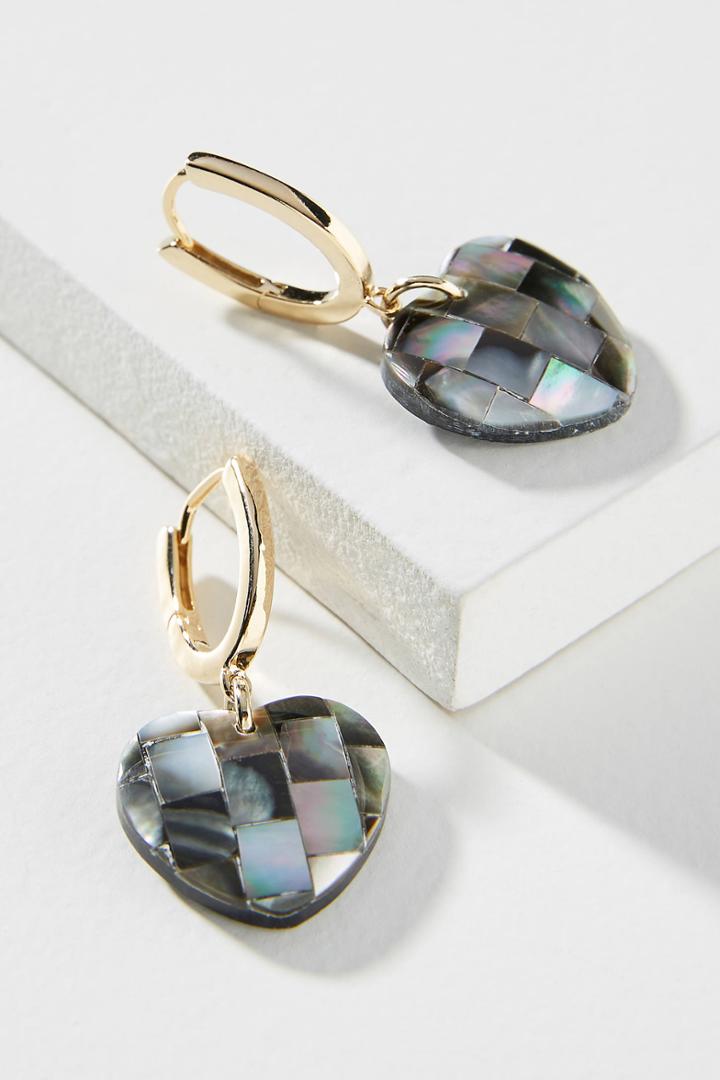 Serefina Ana Heart Huggie Hoop Earrings
