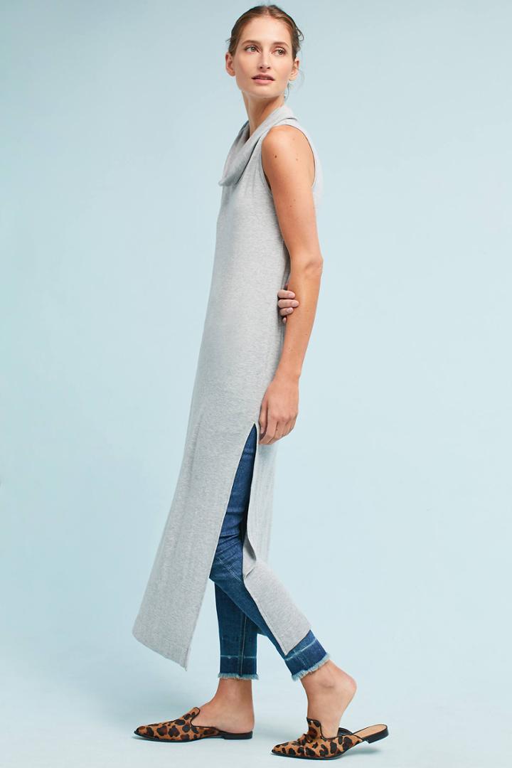 Anthropologie Sleeveless Cowl Neck Tunic