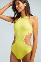 Karla Colletto Scalloped Cut-out One-piece Swimsuit